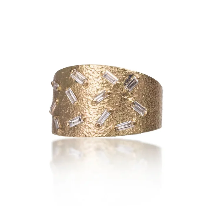18K Gold Ice Ring – 18k Gold, Sizes 5-8