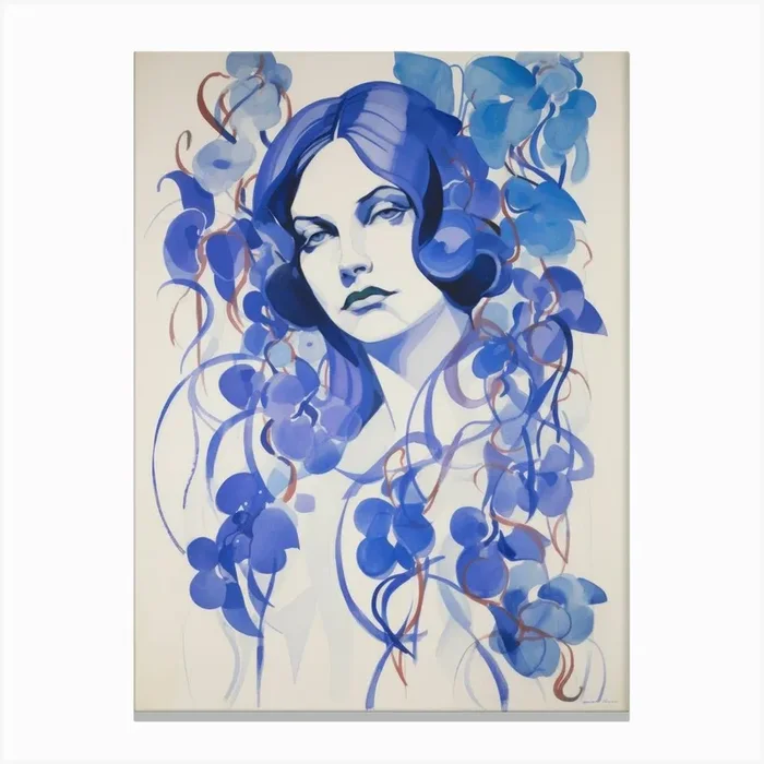 ‘Blue Orchid’ Canvas Print by Moving Clouds Art