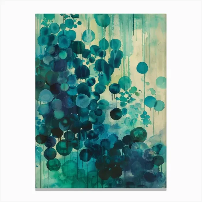 ‘Blue Water’ 5 Canvas Print by Moving Clouds Art