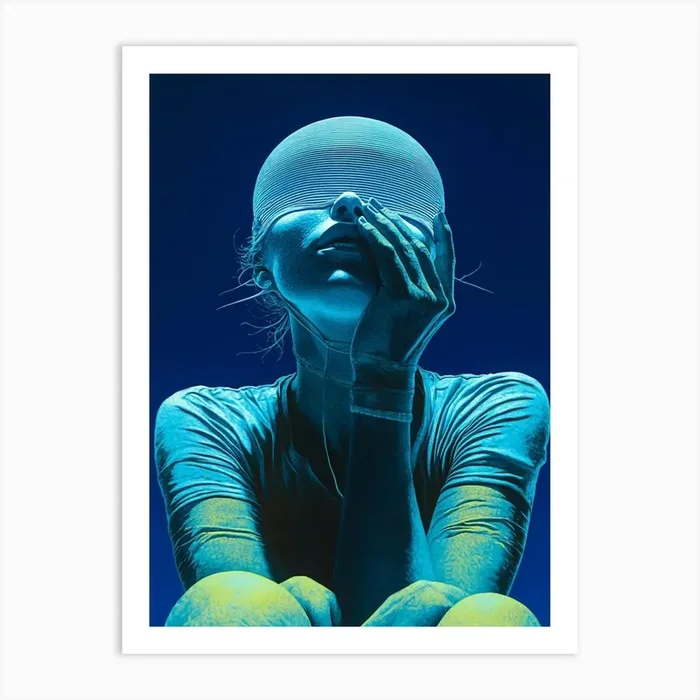 ‘Blue Woman’ 1 Art Print by ThatWorksMedia