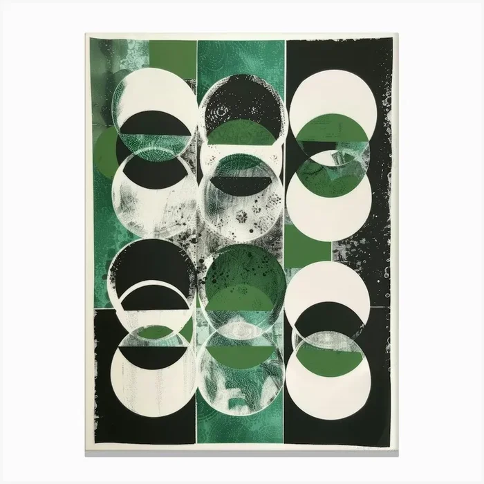 ‘Circles’ 11 Canvas Print by Moving Clouds Art