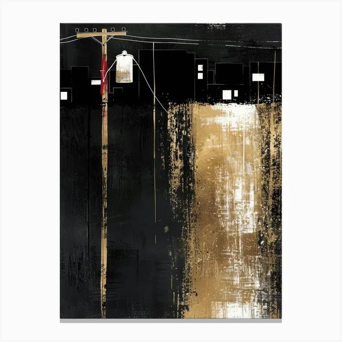 ‘Cityscape’ 3 Canvas Print by Moving Clouds Art