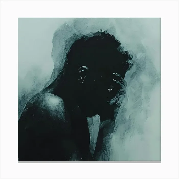 ‘Darkness’ Depression Burn-Out Canvas Print by ThatWorksMedia