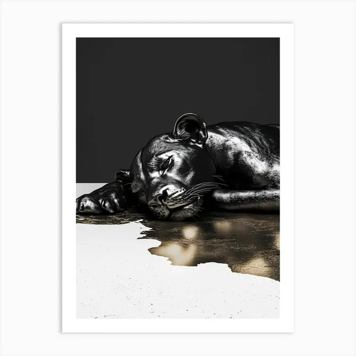 ‘Sleeping Lion’ Art Print by ThatWorksMedia