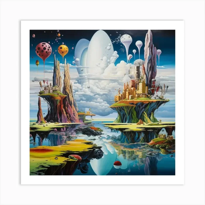 ‘The Floating City’ Art Print by Amliga Design