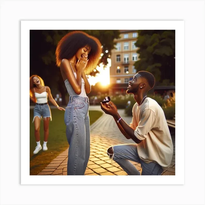 “She Said Yes” Art Print by R.J. Atkins