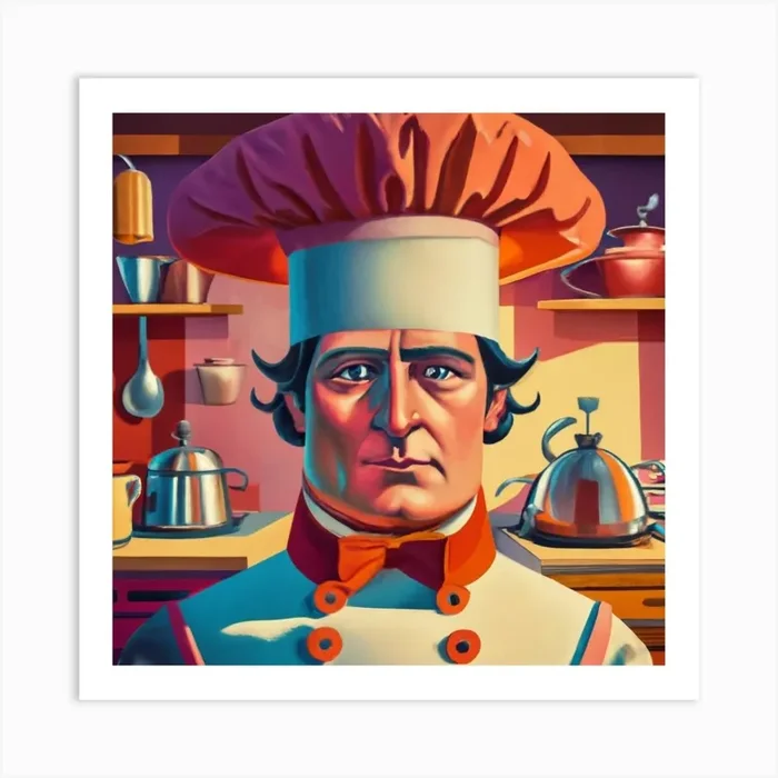 A Boney Chef Art PrintL by LuciaGeorge