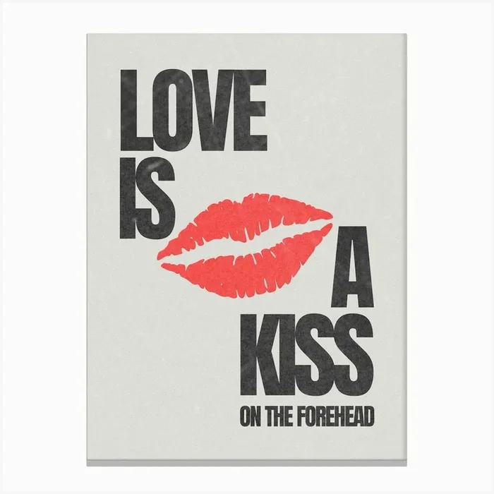 A kiss on the forehead Canvas Print by OHKIMIKO