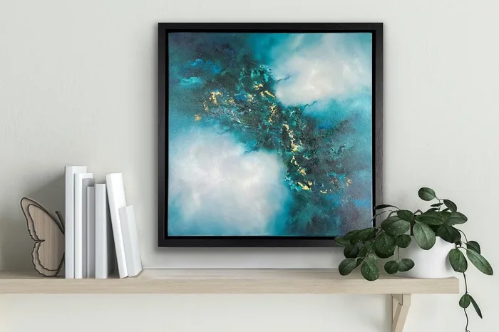 A Moment of Teal (2023) Oil painting by Jaimie Volkaerts
