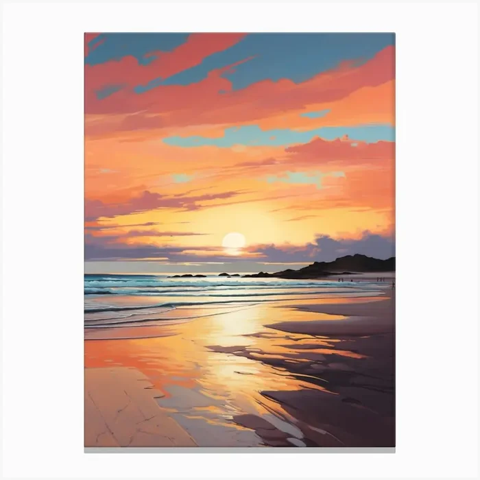 A Vibrant Painting Of Esperance Beach Australia 2 Canvas Print by Sand & Surf Prints