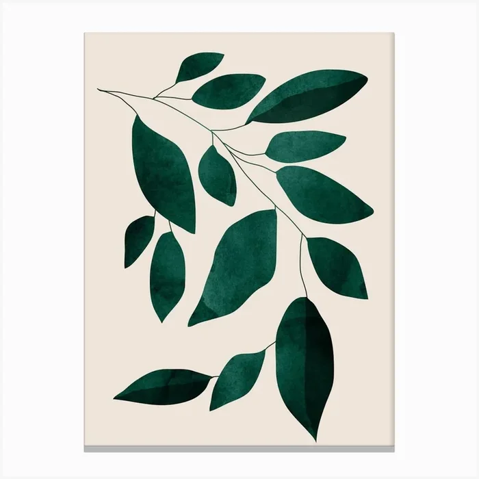 Abstract Art Minimal Plant 138 Canvas Print by ThingDesign