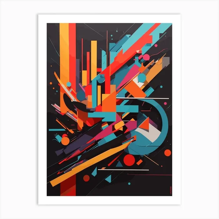 Abstract Art Modern colorful Art Print by LM2Kone