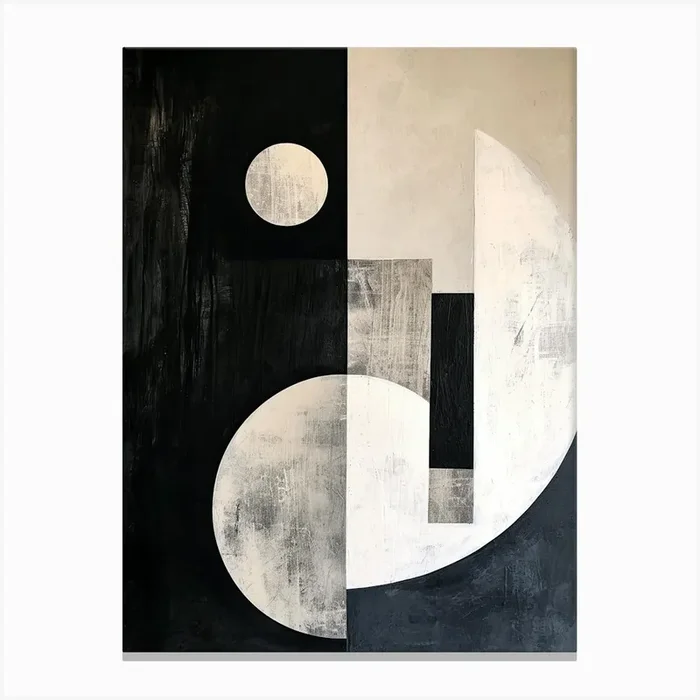 Abstract Black And White Pattern Canvas Print by Art-Syndicate