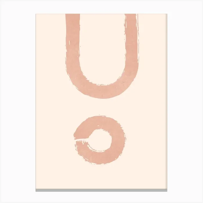 Abstract Brush Stroke 2 In Champagne Canvas Print by Meant To Be