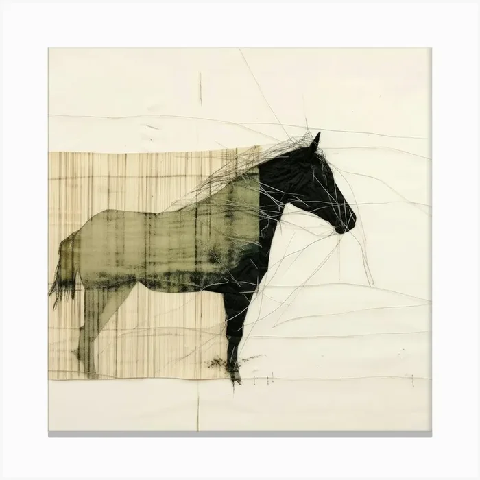 Abstract Equines Collection 28 Canvas Print by LAZAR STUDIO