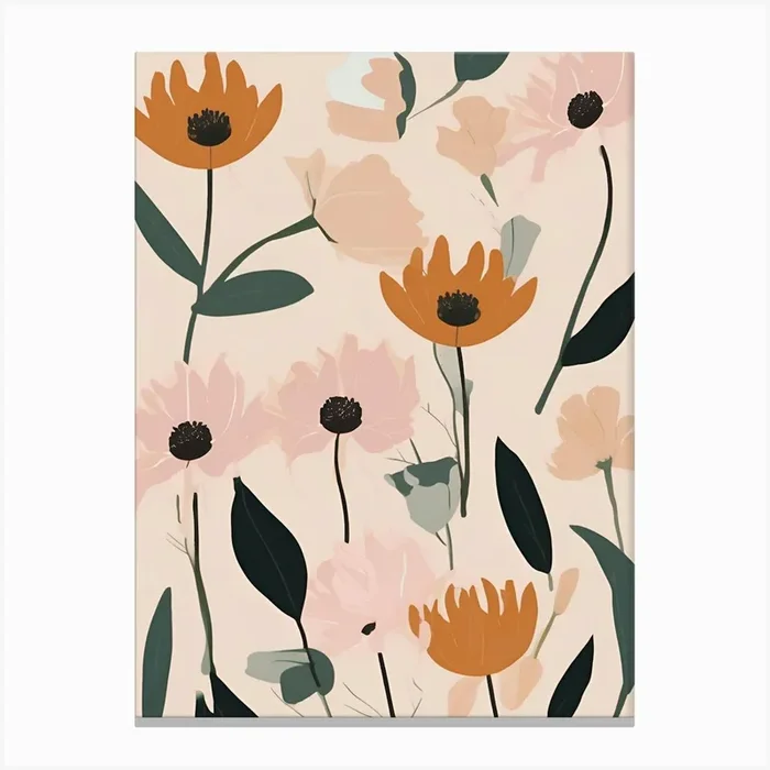 Abstract Flowers 1 Canvas Print by Henri Matisse Style Prints