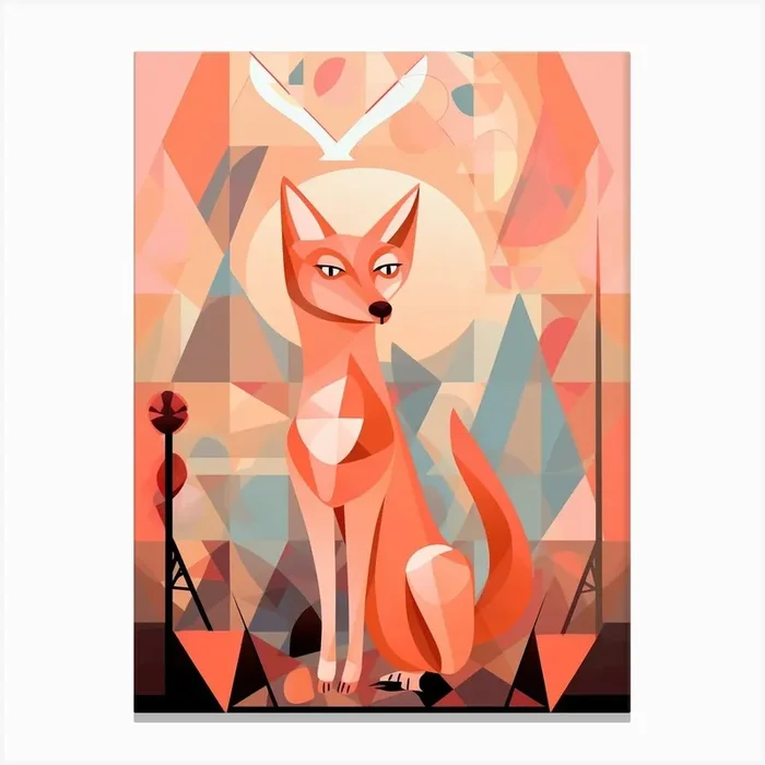 Abstract Geometric Animals 10 Canvas Print by Abstract Art Expressions