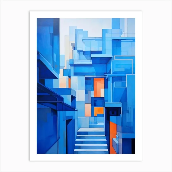 Abstract Geometric Architecture 11 Art Print by Abstract Art Expressions