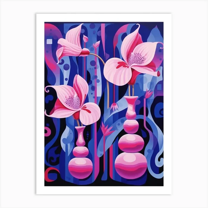 Abstract Geometric Botanical 13 Art Print by Abstract Art Expressions