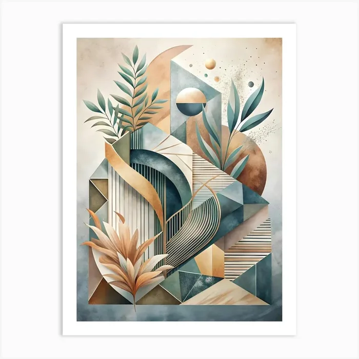 Abstract Geometric Painting Art Print by Art shop