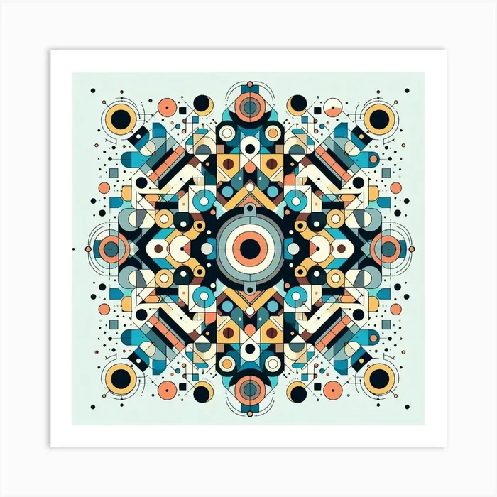 Abstract Geometric Pattern 1 Art PrintJ by jalalilyo