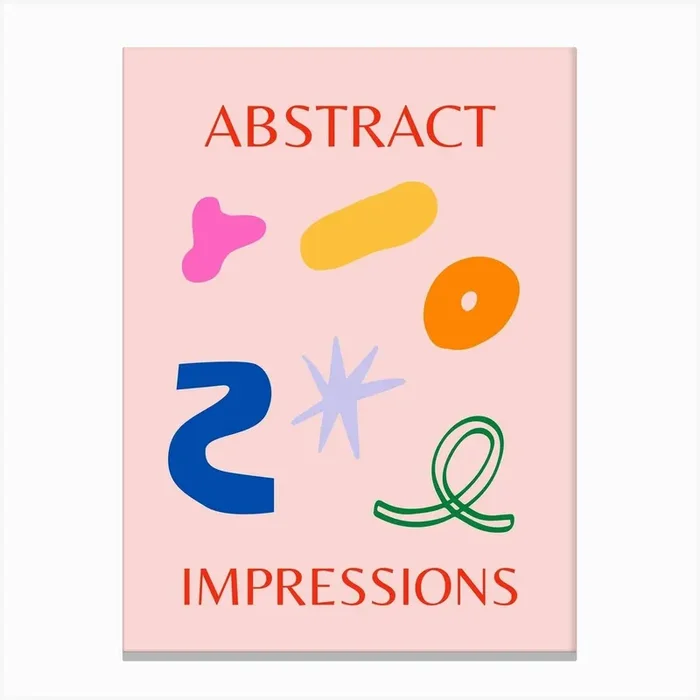 Abstract Impressions Poster 1 Pink Canvas Print by Vivid Pear
