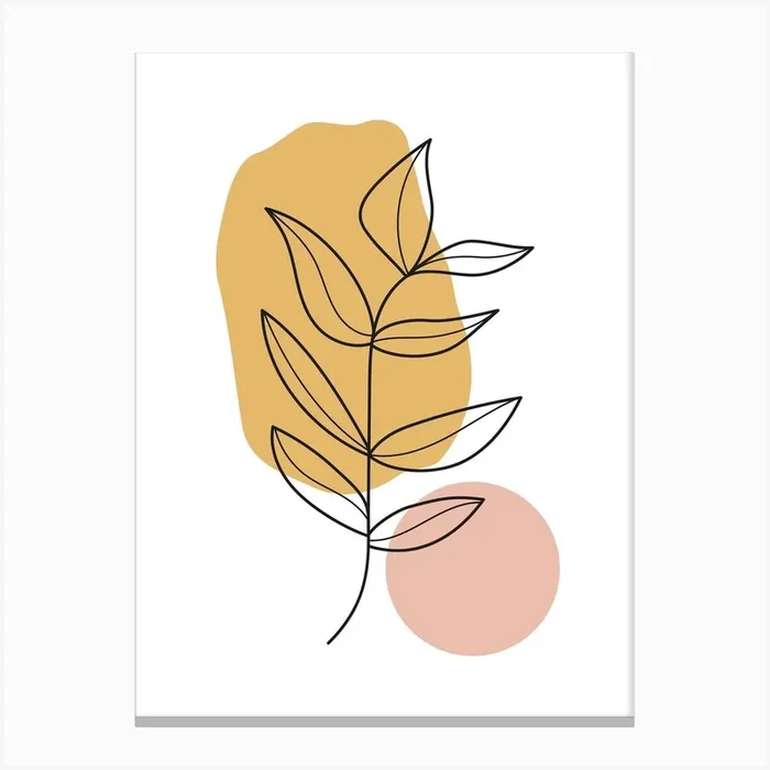 Abstract Leaves Canvas Print by Hecetu