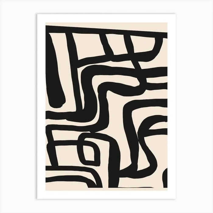 Abstract Lines 32 Art Print by ThingDesign