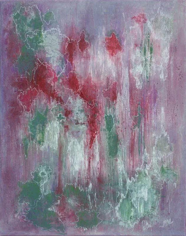 Abstract Map (2022) Acrylic painting by Mila Moroko