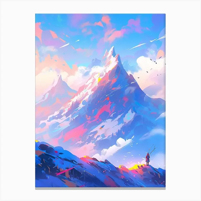 Abstract Mountain 1 Canvas Print by Hunter Hamilton