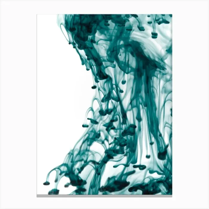 Abstract Movement Forest Greens Canvas Print by Studio Nahili