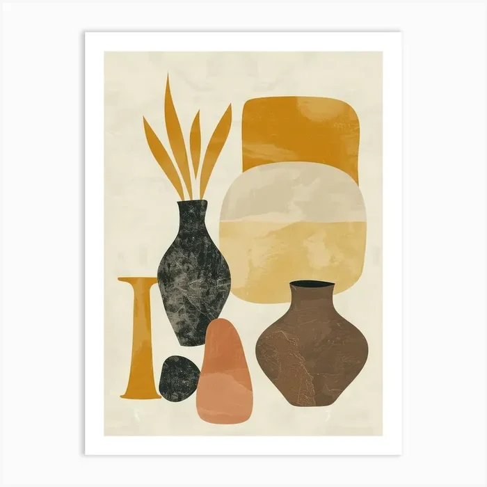 Abstract Objects Flat Illustration 3 Art Print by Abstract Art Expressions