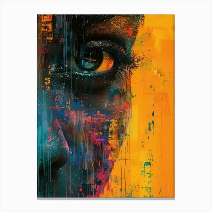 Abstract Of A Woman’S Face 1 Canvas Print by DamianLuna