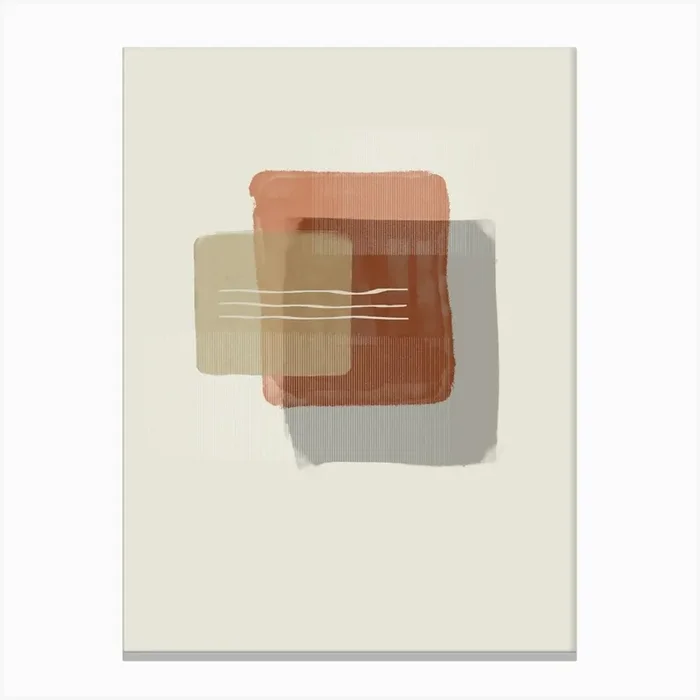 Abstract Painting In Earth Tones 1 Canvas Print by Imaginative