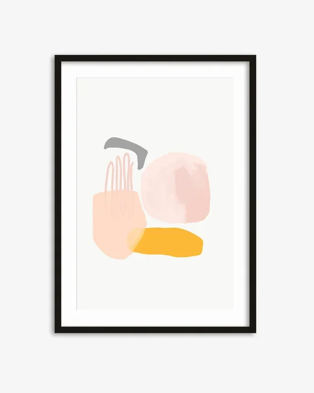 Abstract Pastel Shapes Art Print