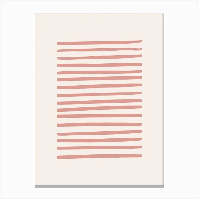 Abstract Pink Lines Canvas Print by Mambo
