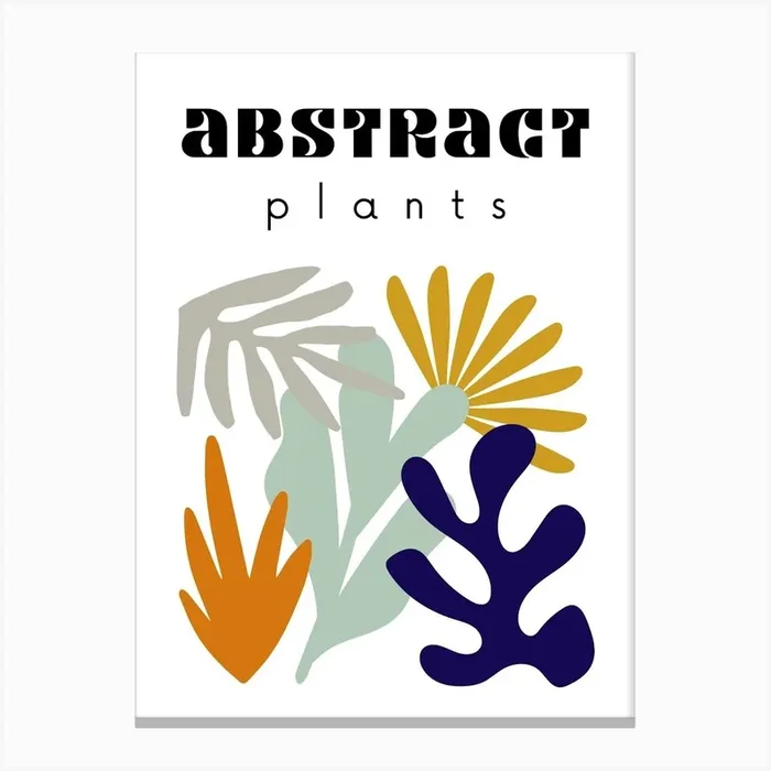 Abstract Plants Poster 2 Canvas Print by Vivid Pear