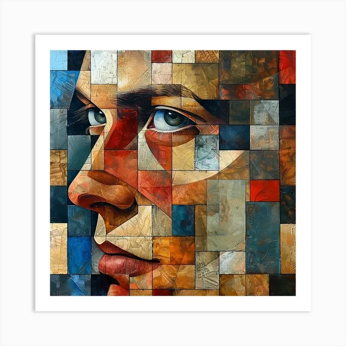 Abstract Portrait Of A Woman 7 Art Print by Pierce Millington Gallery