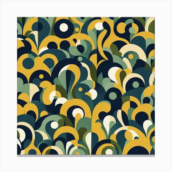 Abstract Seamless Pattern, Flat Art, 162 Canvas PrintPP by Pattern playroom