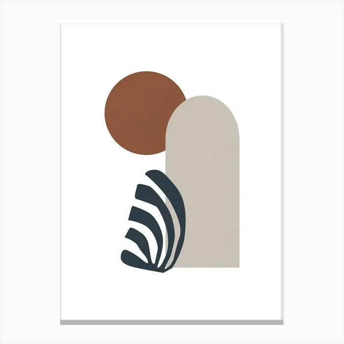 Abstract Shapes Five Canvas Print by The Crayon Studio