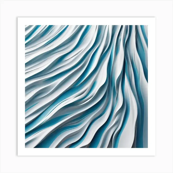 Abstract Wavy Pattern 9 Art Print by Pat4U