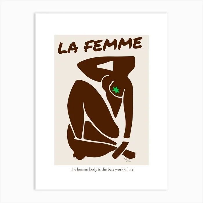 Abstract Woman Body Art Print by saltedjam