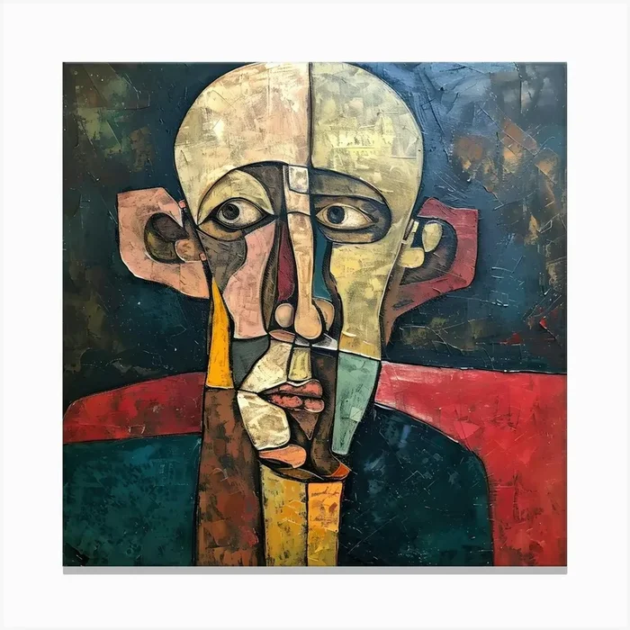 Abstracted Contemplation: The Sentinel of Solitude Canvas Print by David Miller