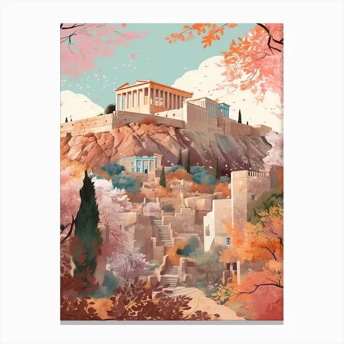 Acropolis Athens Greece 2 Canvas Print by The Art of Adventure