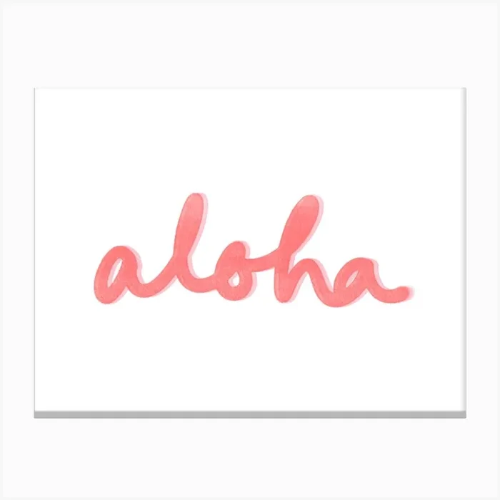 Aloha Canvas Print by valencia june studio