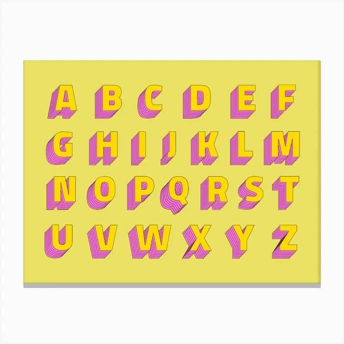 Alphabet Canvas Print by ThatPosterGirl