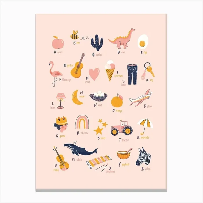 Alphabet Poster Cool Girls Canvas Print by Revista