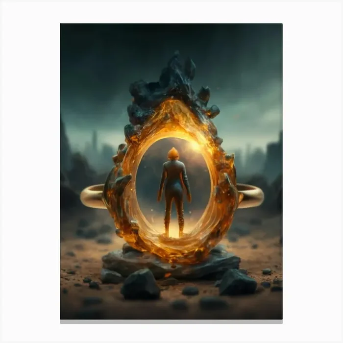 Amber Ring Canvas PrintL by LuciaGeorge