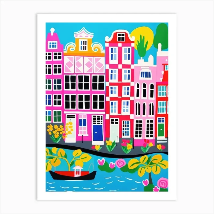 Amsterdam Colourful View 5 Art Print by Urban Vivid