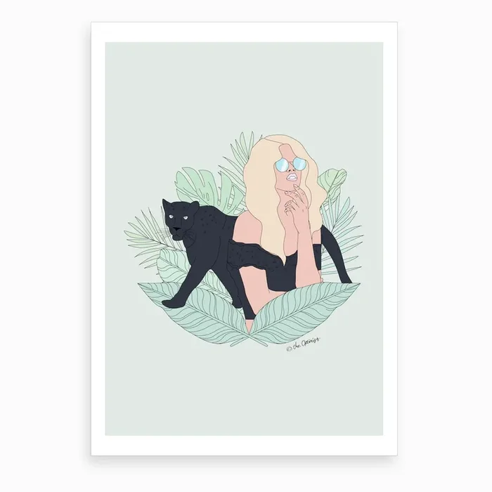 Animal Instinct Panther Art Print by The Optimist